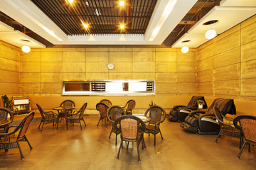 coffee bar in modern gym
