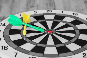 dart arrow on dartboard