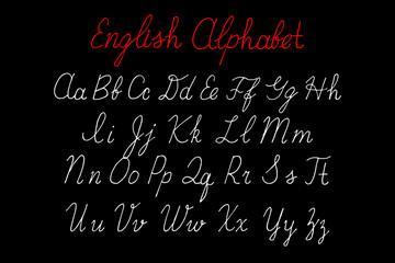 Alphabet letters uppercase, lowercase.