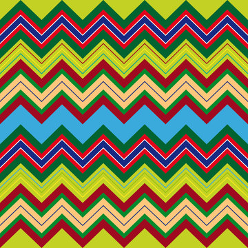 Multicolor zigzag seamless pattern