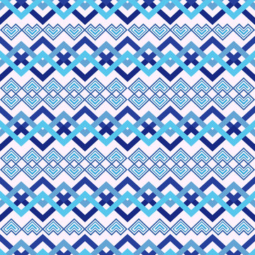 Zigzag seamless pattern in blue