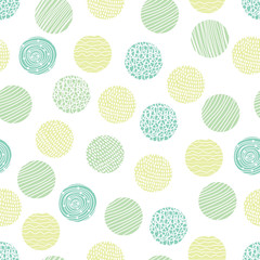 Mint vintage polka dot. Retro seamless pattern.