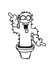 middle finger cartoon comic wichser dancing funny cactus cactus naughty sweet cute flowerpot