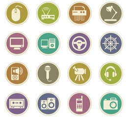 Devices icons set