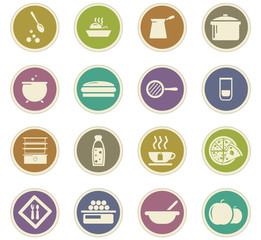 Food and kitchen icons set
