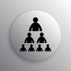 Organizational chart with people icon