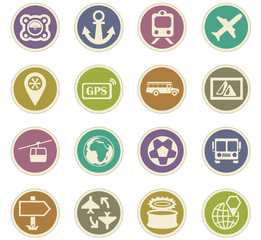 Travel icons set