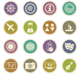 Travel icons set