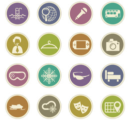 Travel icons set