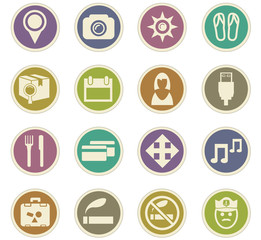 Travel icons set