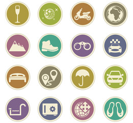 Travel icons set