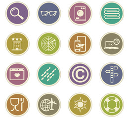 Travel icons set