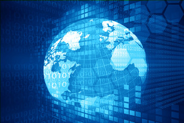 Digital world , global internet technology..