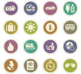 Travel icons set