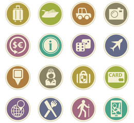 Travel icons set
