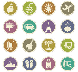 Travel icons set