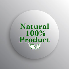 100 percent natural product icon