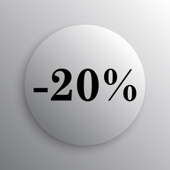 20 percent discount icon