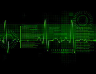 ECG Electrocardiography, medical and healthcare background.