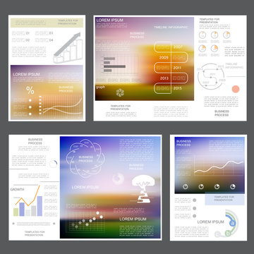 Design For Business Data Visualization, Cover Layout And Infogra