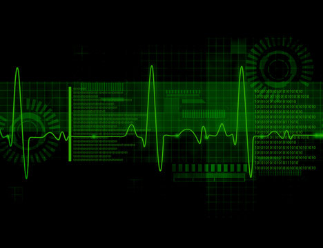 ECG Electrocardiography, medical and healthcare background.