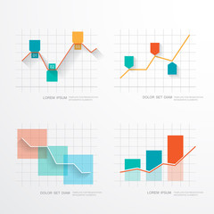 Four graphs, presentation templates