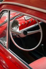 Deurstickers Interior of a vintage car © Dmytro Surkov