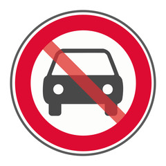 Schild Auto Verboten