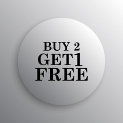 Buy 2 get 1 free offer icon