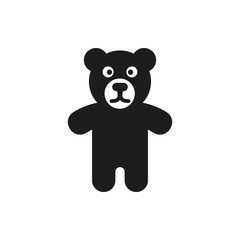 Bear icon. design. Toy symbol. web. graphic. AI. app. logo. object. flat. image. sign. eps. art. picture - stock