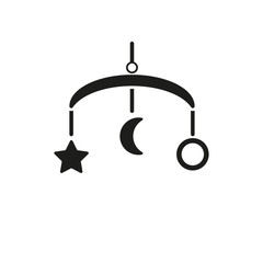 Baby bed carousel icon. design. Toy symbol. web. graphic. AI. app. logo. object. flat. image. sign. eps. art. picture - stock