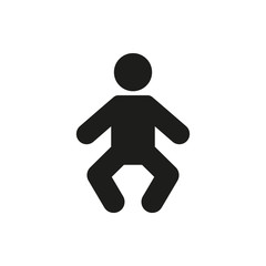 Baby icon. design. Child, kid, infant, babe, suckling, cheeper, babbie symbol. web. graphic. AI. app. logo. object. flat. image. sign. eps. art. picture - stock