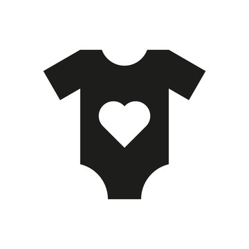 Romper suit icon. design. Shirt, clothes symbol. web. graphic. AI. app. logo. object. flat. image. sign. eps. art. picture - stock