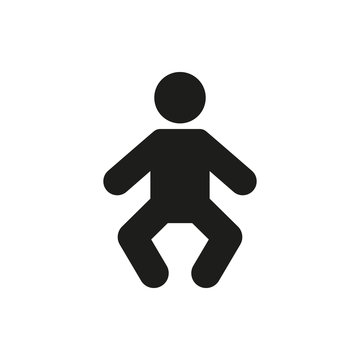 Baby icon. design. Child, kid, infant, babe, suckling, cheeper, babbie symbol. web. graphic. AI. app. logo. object. flat. image. sign. eps. art. picture - stock