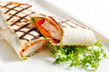 chicken wrap sandwich