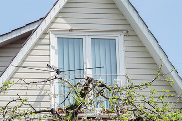 window, bricks Old house