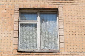 window, bricks Old house