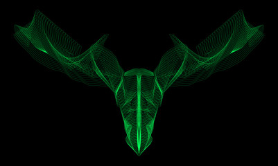 Abstract animal moose virtual circuit, Vector EPS