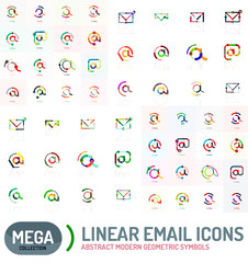 Mega set of email logos