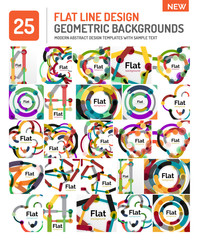 Flat line design background