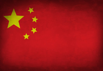 Vintage flag of China - Powered by Adobe