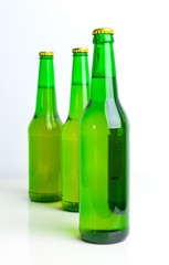 Row of beer bottles