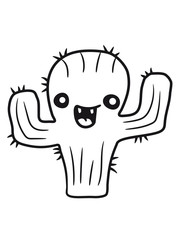 laughing face happy desert sweet cute little cactus comic cartoon baby child