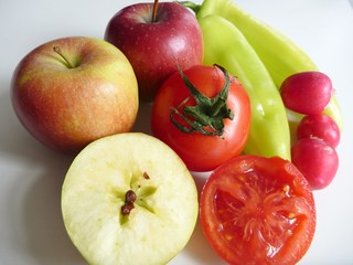 mix of fresh fruits and vegetables