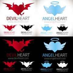 cœur démon ange logo 