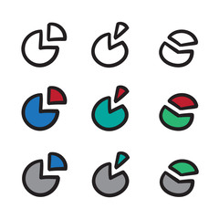 Statistical diagrams coordinate system bars doodle graphics infographic vector icon hand drawn illustration black lines..