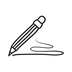 Pencil icon vector line doodle symbols..