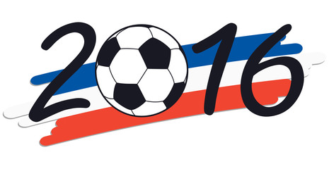 lettering 2016 with france national colors