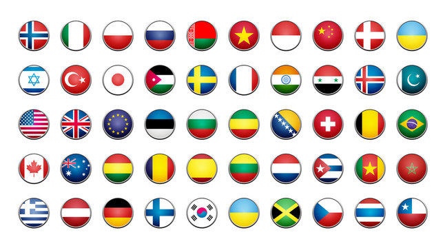 Flags icons. Simple flags of the countries