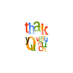 Thank you very much colorful label